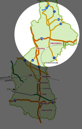 生驹市的值得看的地方 - 北部地区 in Ikoma-shi, Nara Japan -