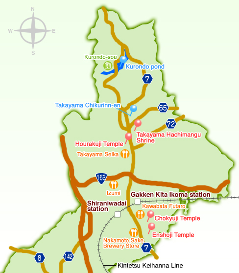 Highlights of the Northern Area in Ikoma-shi, Nara Japan